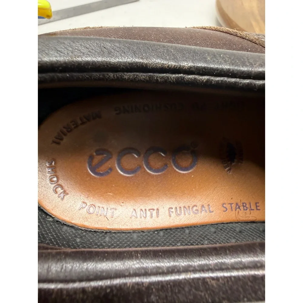 Danner 49300 Mens 14 D Brown Leather Oxford Work Shoes Made In USA No Laces